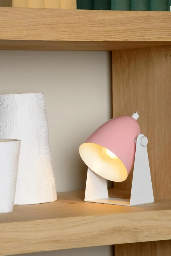 Lucide CHAGO - Table lamp - 1xE14 - Pink - atmosphere 1